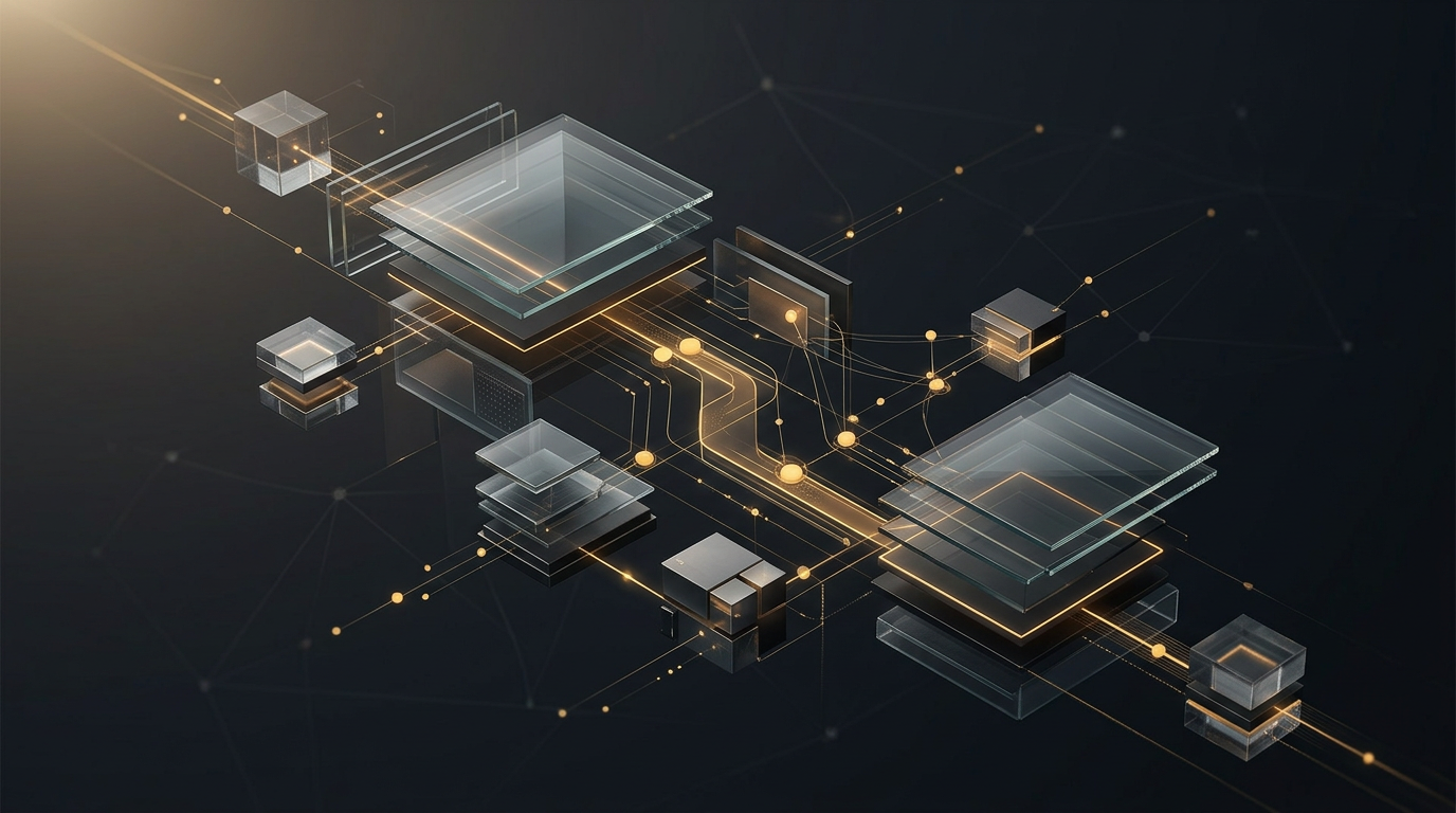 Abstract visualization of modular systems and data infrastructure