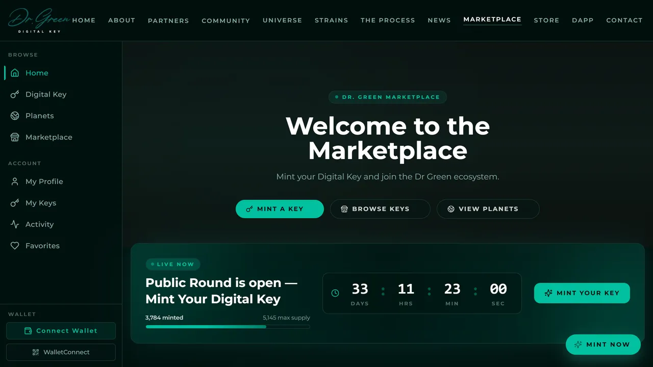 Dr. Green — NFT-Gated Cannabis Marketplace