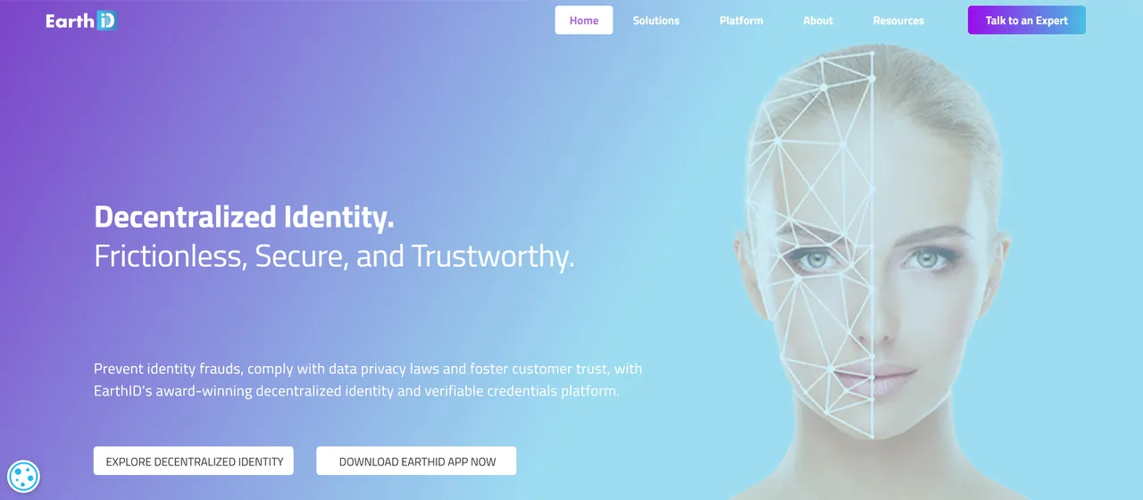 EarthID — Decentralized Identity & Verifiable Credentials — hero