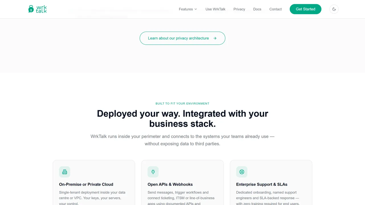 WrkTalk — Privacy-First Enterprise Communication — outcome